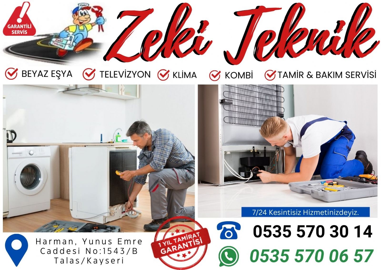 Kayseri Talas Beyaz Eşya Tamiri